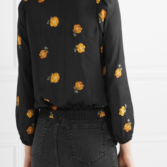 [NWT] Madewell Marigold Crepe de Chine Wrap Top - Picture 5 of 6